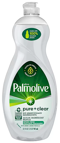DISH SOAP, PALMOLIVE, PURE & CLEAR, LIQUID, SPRING FRESH SCENT, 32.5 OZ MAIN
