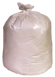 56 GALLON, 1.3 MIL, WHITE, LOW-DENSITY, 20 BAGS/ROLL, 5 ROLLS/CT LARGE