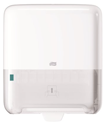 DISPENSER, PAPER TOWEL, HARDWOUND, PULL, TORK, WHITE LARGE