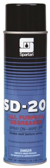 CLEANER, DEGREASER, ALL-PURPOSE, AEROSOL, SPARTAN, SD-20, CITRUS SCENT, 18 OZ, 1/EA THUMBNAIL