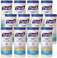 HAND SANITIZER, WIPES, PURELL, NON-ALCOHOL FORMULA, FRESH CITRUS SCENT, ECO SLIM CANISTER, 100 WIPES MAIN