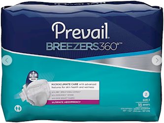 BRIEFS, DISPOSABLE, PER-FIT 360, ULTIMATE ABSORBENCY, SIZE 2, 72/CT LARGE