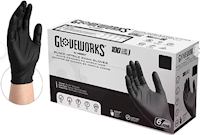 EXAM GLOVES, NITRILE, 2XL, BLACK, 1000 GLOVES/CT MAIN
