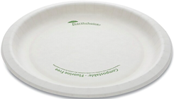 PLATES, PAPER, COMPOSTABLE, EARTHCHOICE, WHITE, 9", 450/CT THUMBNAIL