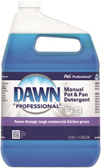 DISH SOAP, DAWN, POT AND PAN DETERGENT, LIQUID, 1 GALLON, 4/CT MAIN