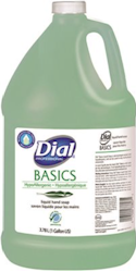 HAND SOAP, DIAL, LIQUID, HYPOALLERGENIC, BASICS, 1 GALLON, 4/CT LARGE