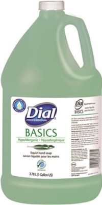 HAND SOAP, DIAL, LIQUID, HYPOALLERGENIC, BASICS, 1 GALLON, 4/CT MAIN