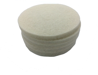12", WHITE, POLISHING PAD, 5/CT LARGE