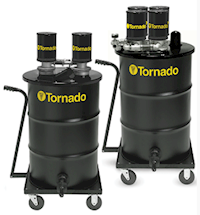 VACUUM, INDUSTRIAL, TORNADO JUMBO INTERNAL WET-ONLY, DUAL AIR MAIN