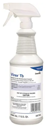 DISINFECTANT, CLEANER, DIVERSEY VIREX TB RTU, LEMON SCENT, 32 OZ. SPRAY BOTTLES, 12/CT LARGE
