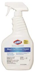 BLEACH GERMICIDAL CLEANER, CLOROX HEALTHCARE, SPRAY, UNSCENTED, 32 OZ, 1/EA LARGE