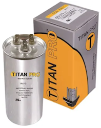 MOTOR RUN CAPACITOR, DUAL, ROUND, PACKARD 35/5 MFD LARGE