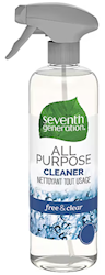 ALL PURPOSE CLEANER, SEVENTH GENERATION, NATURAL, UNSCENTED, 23 OZ, 8/CT LARGE