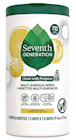 WIPES, MULTI-SURFACE, SEVENTH GENERATION, LEMON ZEST SCENT, 70 WIPES/CAN, 6 CANS/CT THUMBNAIL