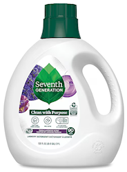LAUNDRY DETERGENT, LIQUID, SEVENTH GENERATION, NATURAL, LAVENDER SCENT, 135 OZ, 1/EA LARGE