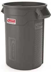 TRASH CAN, UTILITY, SUNCAST COMMERCIAL, GREY, 32 GALLON LARGE