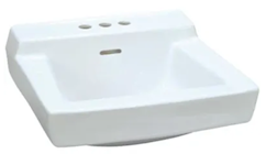 BATHROOM SINK, WALL-HUNG, GERBER PLYMOUTH, WHITE, 19" X 17" THUMBNAIL