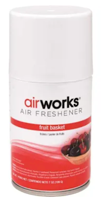 AIR FRESHENER, AIRWORKS, METERED AEROSOL, FRUIT BASKET SCENT, 7 OZ, 1/EA MAIN