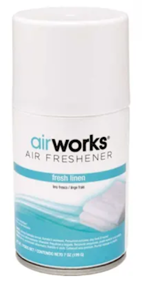 AIR FRESHENER, AIRWORKS, METERED AEROSOL, FRESH LINEN SCENT, 7 OZ, 1/EA MAIN