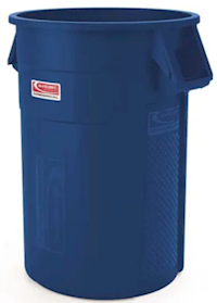 TRASH CAN, UTILITY, SUNCAST COMMERCIAL, BLUE, 44 GALLON MAIN