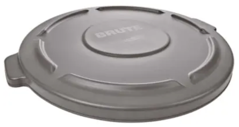TRASH CAN LID, ROUND, VENTED, RUBBERMAID BRUTE, GREY, 44 GALLON LID ONLY LARGE