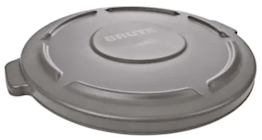 TRASH CAN LID, ROUND, VENTED, RUBBERMAID BRUTE, GREY, 44 GALLON LID ONLY THUMBNAIL