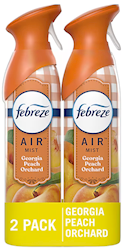 AIR FRESHENER, FEBREZE AIR MIST, GEORGIA PEACH ORCHARD SCENT, 8.8 OZ, 2/CT LARGE