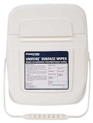 WIPE BUCKET, CONTEC UNIFORE, PLASTIC, REPLACEMENT CONTAINER, WHITE, 1 GALLON, 6/CT LARGE