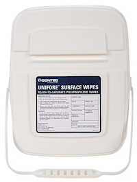 WIPE BUCKET, CONTEC UNIFORE, PLASTIC, REPLACEMENT CONTAINER, WHITE, 1 GALLON, 6/CT MAIN