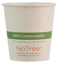 CUPS, PAPER, HOT, WORLD CENTRIC NOTREE, NATURAL, 4 OZ, 1000/CT MAIN