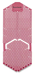 URINAL SCREENS, ANTI-SPLASH, VERTICAL, BOARDWALK, SPICED APPLE SCENT, RED, 6/CT LARGE