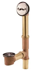TRIP LEVER, WASTE AND OVERFLOW DRAIN, GERBER PLUMBING, CHROME, 1 1/2" LARGE