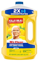 MULTIPURPOSE CLEANER, MR. CLEAN, ANTIBACTERIAL, LEMON SCENT, 99 OZ LARGE