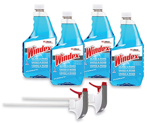 GLASS CLEANER, WINDEX, FRESH SCENT, 32 OZ, 4/CT LARGE