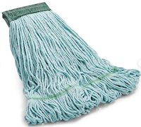 MOP HEAD, COTTON BLEND, LOOPED-END, MEDIUM, RECYCLED, BLUE, 5" HEADBAND MAIN