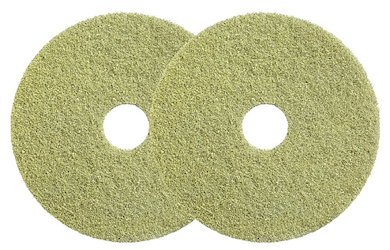 20", YELLOW, BURNISHING FLOOR PADS, 2/CT LARGE