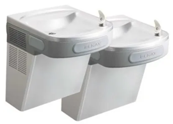 DRINKING FOUNTAIN, BI-LEVEL, WALL MOUNT, FILTERED, GREY, ELKAY LARGE