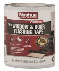 DOOR AND WINDOW SEAL, SPECIALTY FLASHING TAPE, NASHUA TAPE, 6" X 50' LARGE