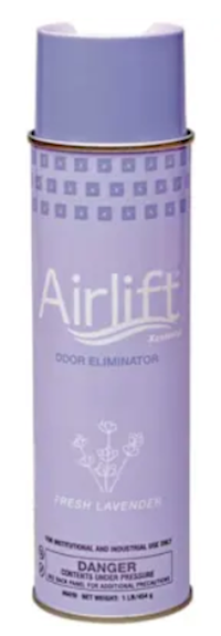 AIR FRESHENER, AEROSOL CANS, SPARTAN AIRLIFT XCELENTE, FRESH LAVENDER SCENT, 16 OZ, 12/CT MAIN