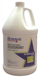 DEODORANT, WATER SOLUBLE, RENOWN, CHERRY SCENT, 1 GALLON, 4/CT LARGE
