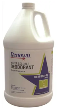DEODORANT, WATER SOLUBLE, RENOWN, CHERRY SCENT, 1 GALLON, 4/CT MAIN