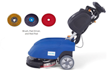 AUTO SCRUBBER, 13", 24V AGM BATTERY, OFF-BOARD CHARGER, PAD DRIVER INCLUDED LARGE