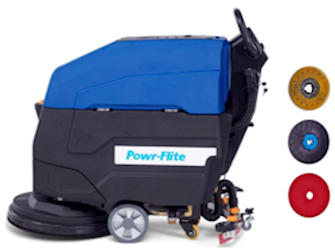 AUTO SCRUBBER, 20", 24V WET ACID BATTERY, OFF-BOARD CHARGER, 18" PAD DRIVER INCLUDED LARGE