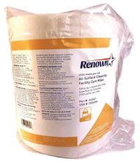 GYM WIPES, ALL-SURFACE CLEANING WIPES, RENOWN, 2000 WIPES/ROLL, 2 ROLLS/CT MAIN