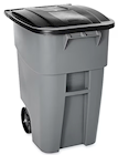 OUTDOOR TRASH CAN, RUBBERMAID, BRUTE, PLASTIC, GREY, 50 GALLON THUMBNAIL
