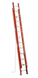 LADDER, WERNER, 300 LBS CAPACITY, FIBERGLASS, EXTENSION, 24 FT LARGE
