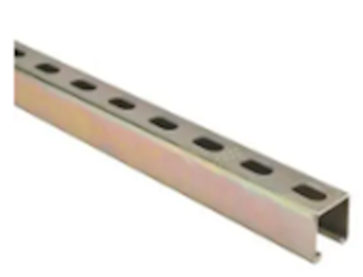 STRUT CHANNEL, 14 GAUGE, GALVANIZED, THOMAS AND BETTS, GOLD, 10 FT LARGE