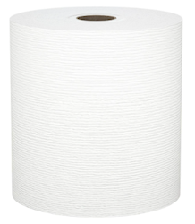 PAPER TOWELS, HARDWOUND, KLEENEX ESSENTIAL PLUS, RECYCLED, 1-PLY, 600 FT/ROLL, 6 ROLLS/CT LARGE