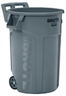 TRASH CAN, RUBBERMAID BRUTE, 44 GALLON, WHEELED, GREY (2131929) THUMBNAIL