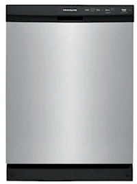 DISHWASHER, FRIGIDAIRE ENERGY STAR, STAINLESS STEEL, FRONT CONTROL, 3 CYCLES, 55 DBA, 24" MAIN